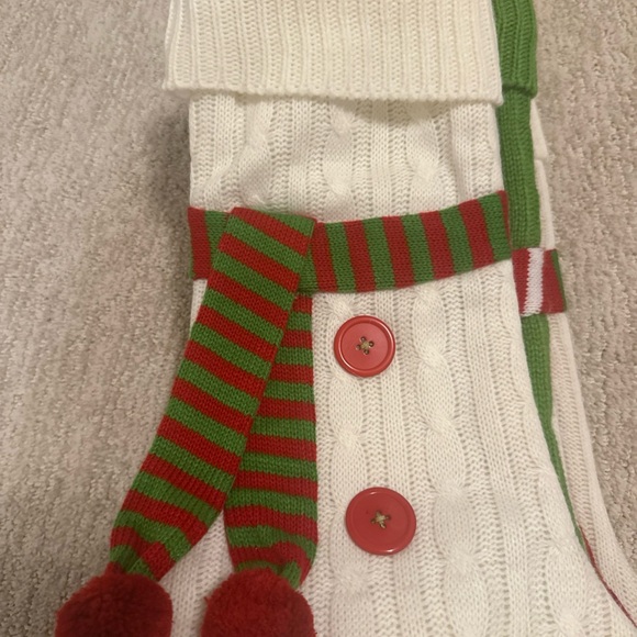 Lot of Five Multicolored Cable Knit Holiday Stocking Decor. EUC. - Picture 8 of 8